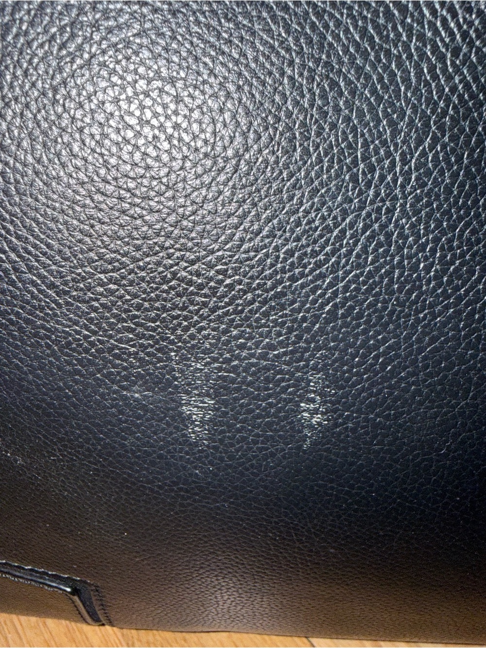 Tory Burch Black Pebbled Leather Tote with Top Handles - Picture 5 of 12
